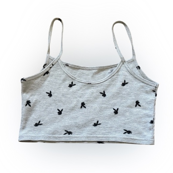 Playboy by PacSun Waffle Knit Crop Tank Top - Size M - Picture 7 of 8